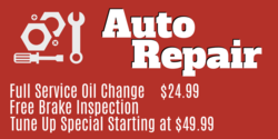 Brake Inspection and Oil Change Auto Repair Banner