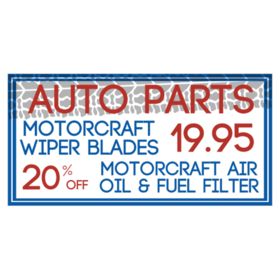Tire Tread Background Auto Parts Banner