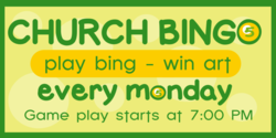 Win Prize Church Bingo Announcement Banner