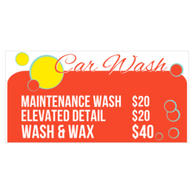 Car Wash and Detail Banner