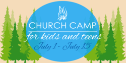 Kids and Teens Church Camp Banner Evergreen Design