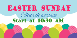 Easter Sunday Church Service Banner