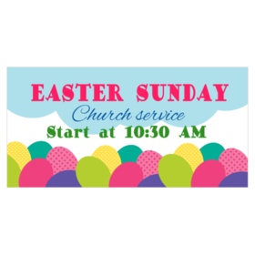 Easter Sunday Church Service Banner