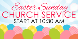 Easter Sunday Sunny Rays Church Service Banner