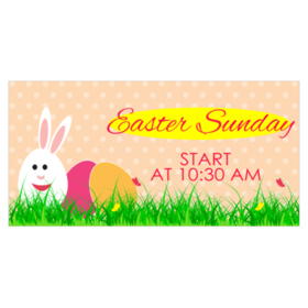 Easter Bunny Sunday Church Starts At Banner