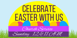 Celebrate Easter Church Service With Us Banner