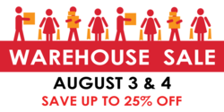 People Holding Packages Warehouse Sale Banner