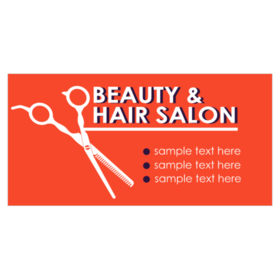 Beauty and Hair Salon Scissors Banner