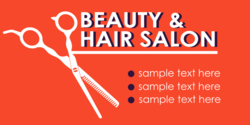 Beauty and Hair Salon Scissors Banner