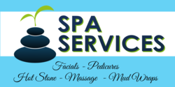 Spa Services Banner With Massage Stone Design