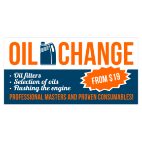 Oil Change From Price Banner