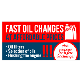 Fast Oil Change Banner
