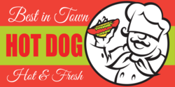 Chef Design Hot Dog Banner