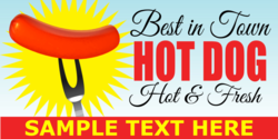 Fork In Hot Dog Banner