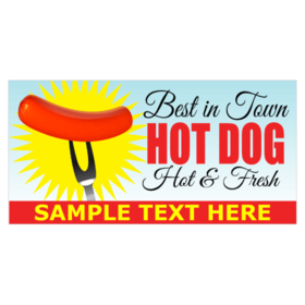 Fork In Hot Dog Banner