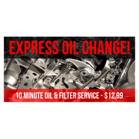 10 Minute Oil Change Banner