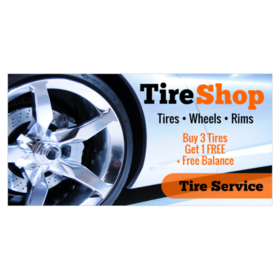 Tires Wheels and Rim Tire Banner