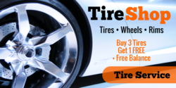 Tires Wheels and Rim Tire Banner