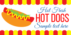 Hot and Fresh Hot Dog Banner