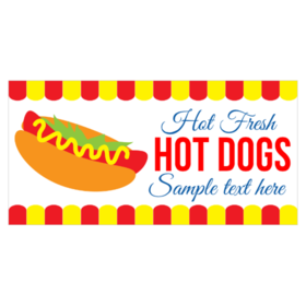 Hot and Fresh Hot Dog Banner
