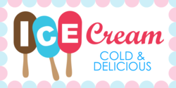 Pop Cycle Design Ice Cream Banner
