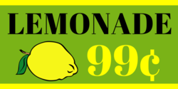 Lemon with Price Lemonade Stand Banner