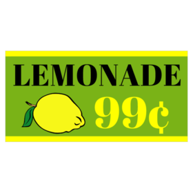Lemon with Price Lemonade Stand Banner
