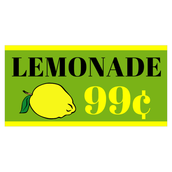 lemonade stand banner printastic com lemonade sign template