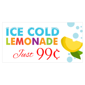 Ice Cold Lemonade Stand Sign Personalized Banner
