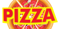 PIZZA On A Pizza Pie Banner