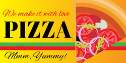 MMM Yummy Pizza Banner