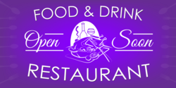 Open Soon Food and Drink Banner