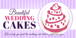 Top and Bottom Ribbon Border Wedding Cake Banner