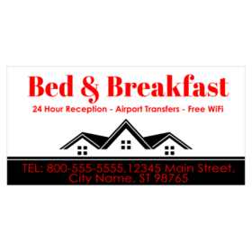 Roof Silhouette Bed and Breakfast Banner