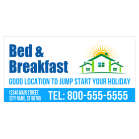 Sunrise Over House Bed and Breakfast Banner