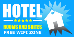 Hotel Rooms and Suites Free WIFI Banner