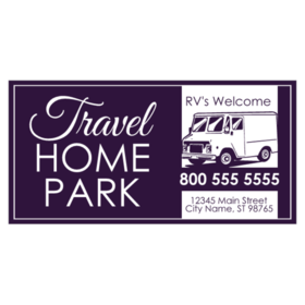 RVs Welcome Travel Home Park Banner