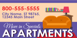 Three Toned Move In Special Apartment Banner