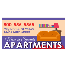 Three Toned Move In Special Apartment Banner