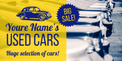 Personalized Photo Ready used Car Sale Banner