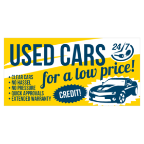 Used Cars at Low Price Banner