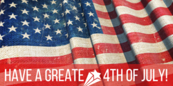 Have a Great 4th of July American Flag Banner