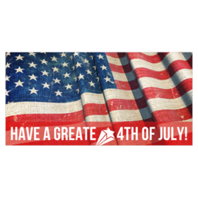 Have a Great 4th of July American Flag Banner