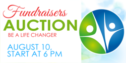 Be A Life Changer With People Icons Auction Fundraiser Banner