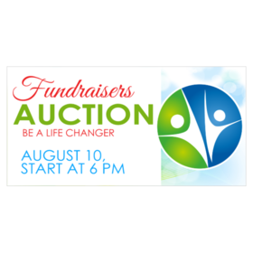 Be A Life Changer With People Icons Auction Fundraiser Banner