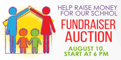 School house Raise Student Teacher Funds Auction Banner