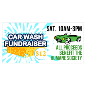 Sponge Design Car Wash Fundraiser Banner