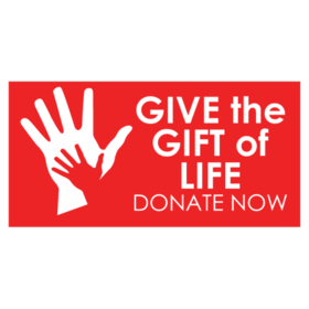 Donate Now Give The Gift Of Life Banner