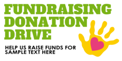 Heart Hands Donation Drive Fundraiser Banner