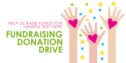Helping Hands Donation Drive Fundraiser Banner